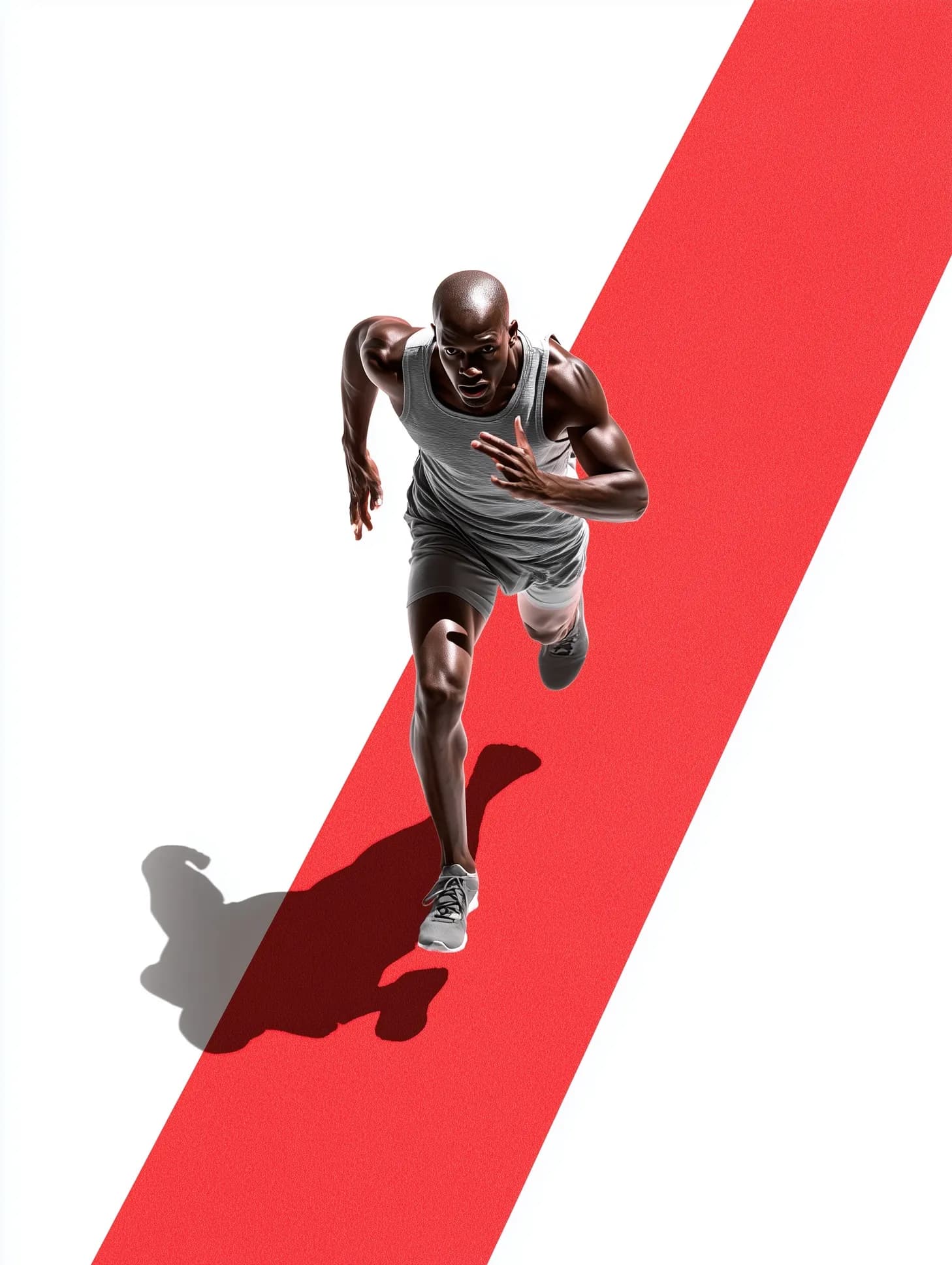 Photorealistic Runner Track Portrait